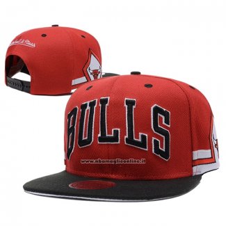 Cappellino Chicago Bulls Adjustable Mitchell & Ness Snapback Nero Rosso