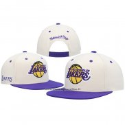 Cappellino Los Angeles Lakers Mitchell & Ness Bianco Viola