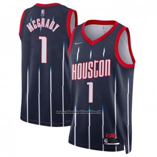 Maglia Houston Rockets Tracy McGrady #1 Citta 2021-22 Blu