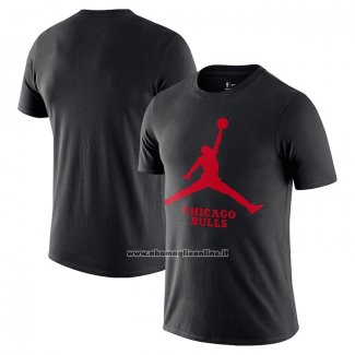 Maglia Manica Corta Chicago Bulls Essential Jumpman Nero