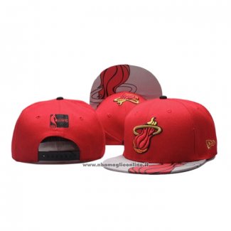 Cappellino Miami Heat Adjustable Snapback Rosso