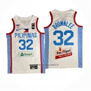 Maglia Filippino Justin Brownlee # 32 Olimpiadi 2024 Bianco