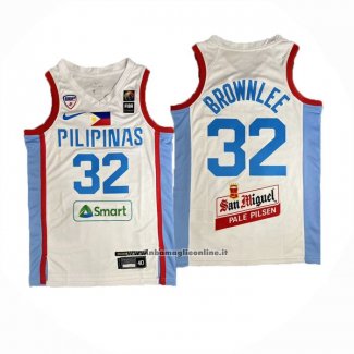 Maglia Filippino Justin Brownlee # 32 Olimpiadi 2024 Bianco