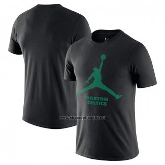 Maglia Manica Corta Boston Celtics Essential Jumpman Nero