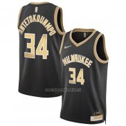 Maglia Milwaukee Bucks Giannis Antetokounmpo #34 Select Series Or Nero