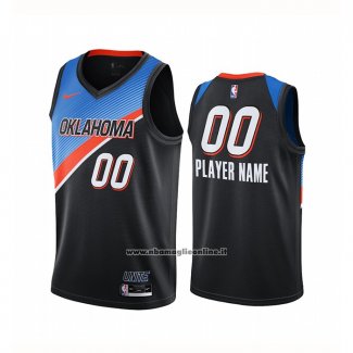 Maglia Oklahoma City Thunder Personalizzate Citta 2021 Nero