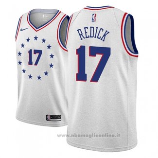 Maglia Philadelphia 76ers J.j. Redick NO 17 Earned 2018-19 Grigio