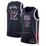 Maglia USA 2024 Justin Holiday # 12 Blu