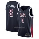 Maglia USA 2024 Kawhi Leonard # 8 Blu