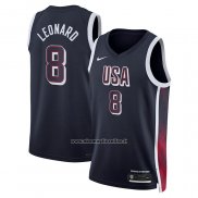 Maglia USA 2024 Kawhi Leonard # 8 Blu