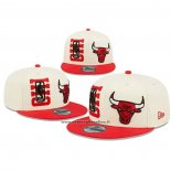 Cappellino Chicago Bulls 2022 NBA Draft 9FIFTY Snapback Crema Rosso