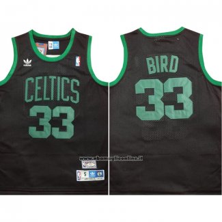 Maglia Boston Celtics Larry Bird # 33 Nero