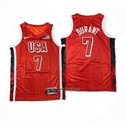 Maglia USA 2024 Kevin Durant # 7 Olimpiadi Rosso