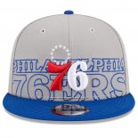 Cappellino Philadelphia 76ers 2023 NBA Draft 9FIFTY Snapback Grigio Blu