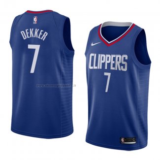 Maglia Los Angeles Clippers Sam Dekker NO 7 Icon 2018 Blu