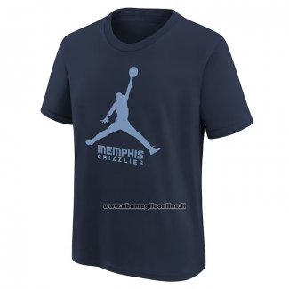 Maglia Manica Corta Memphis Grizzlies Essential Jumpman Blu