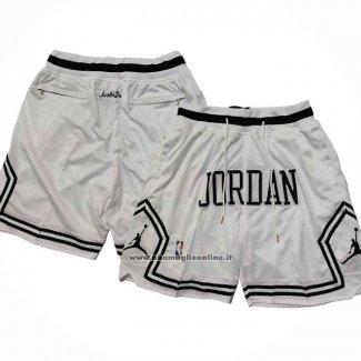 Pantaloncini Jordan Just Don Bianco