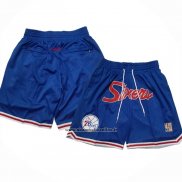 Pantaloncini Philadelphia 76ers Just Don Blu