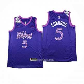 Maglia Minnesota Timberwolves Anthony Edwards #5 Classic 2024 Viola