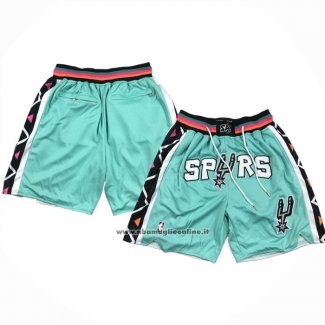 Pantaloncini San Antonio Spurs Citta Just Don Verde