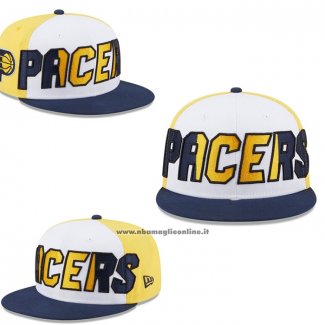 Cappellino Indiana Pacers 9FIFTY Snapback Bianco Giallo Blu