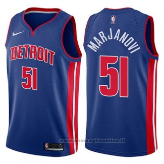 Maglia Detroit Pistons Boban Marjanovic NO 51 Icon 2017-18 Blu