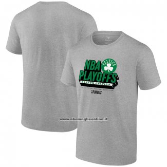 Maglia Manica Corta Boston Celtics 2024 NBA Playoffs Grigio