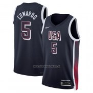 Maglia USA 2024 Anthony Edwards # 5 Blu