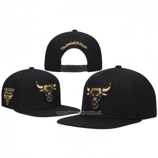 Cappellino Chicago Bulls Mitchell & Ness Snapback Or Nero