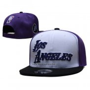 Cappellino Los Angeles Lakers Ciudad Edition 2022-23 9FIFTY Snapback Bianco Viola