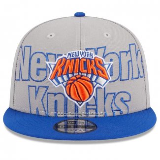 Cappellino New York Knicks 2023 NBA Draft 9FIFTY Snapback Grigio Blu