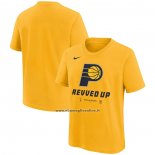 Maglia Manica Corta Indiana Pacers 2024 NBA Playoffs Mantra Or