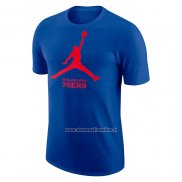 Maglia Manica Corta Philadelphia 76ers Essential Jumpman Blu