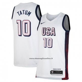 Maglia USA 2024 Jayson Tatum # 10 Bianco