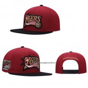 Cappellino Philadelphia 76ers 40th Anniversary Mitchell & Ness Rosso