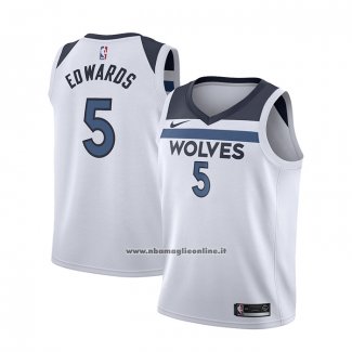 Maglia Bambino Minnesota Timberwolves Anthony Edwards #5 Association 2022-23 Bianco