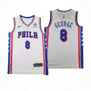 Maglia Philadelphia 76ers Paul George # 8 Association 2024-25 Bianco