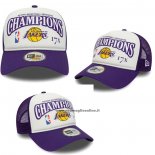 Cappellino Los Angeles Lakers 17x League Champs Commemorative Bianco Viola