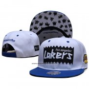 Cappellino Los Angeles Lakers Mitchell & Ness Sta3 Wool Snapback Bianco