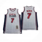 Maglia USA 1992 Larry Bird # 7 Bianco1