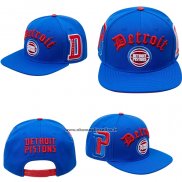 Cappellino Detroit Pistons Old English Snapback Blu