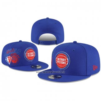 Cappellino Detroit Pistons Adjustable 75th Blu