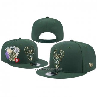 Cappellino Milwaukee Bucks Adjustable Icon 9FIFTY Snapback Verde