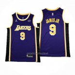 Maglia Los Angeles Lakers Bronny James # 9 Statement Viola1