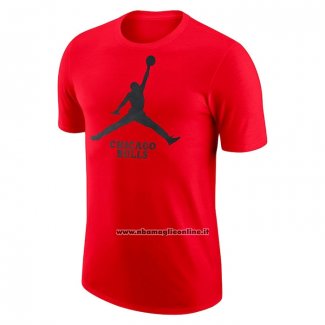 Maglia Manica Corta Chicago Bulls Essential Jumpman Rosso