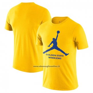 Maglia Manica Corta Golden State Warriors Essential Jumpman Giallo