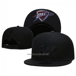 Cappellino Oklahoma City Thunder Black On Black 9FIFTY Snapback Nero