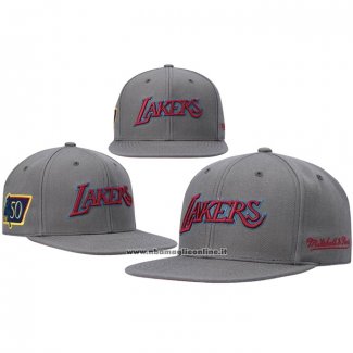 Cappellino Los Angeles Lakers Hardwood Classics 50th Anniversary Snapback Grigio