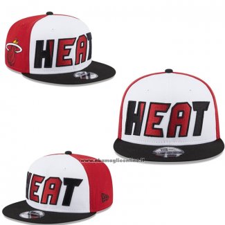 Cappellino Miami Heat 9FIFTY Snapback Bianco Nero Rosso