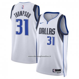 Maglia Dallas Mavericks David Thompson # 31 Association 2023-24 Bianco